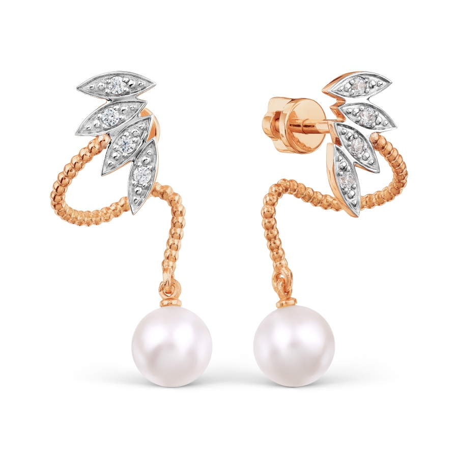 Серьги с жемчугом и фианитами Линии Любви, Серьги Т148028076
Серьги с жемчугом и фианитами Линии Любви, Серьги Т148028076