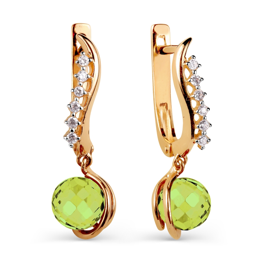 Серьги с хризолитами и фианитами Линии Любви, Серьги Т143025776
Серьги с хризолитами и фианитами Линии Любви, Серьги Т143025776