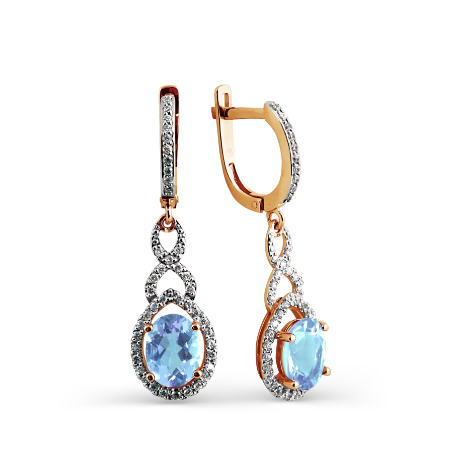 Серьги с топазами и фианитами Линии Любви, Серьги Т143024995
Серьги с топазами и фианитами Линии Любви, Серьги Т143024995