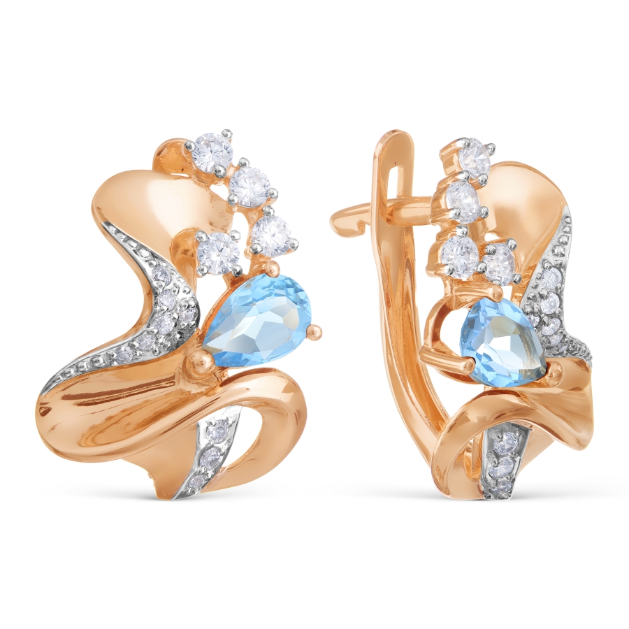 Серьги с топазами и фианитами Линии Любви, Серьги Т143028976
Серьги с топазами и фианитами Линии Любви, Серьги Т143028976