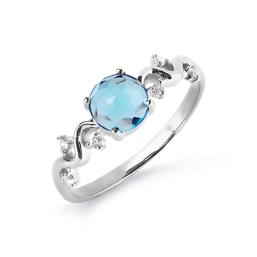 Кольцо с топазом и фианитами Линии Любви, Кольцо Т303016234
Кольцо с топазом и фианитами Линии Любви, Кольцо Т303016234