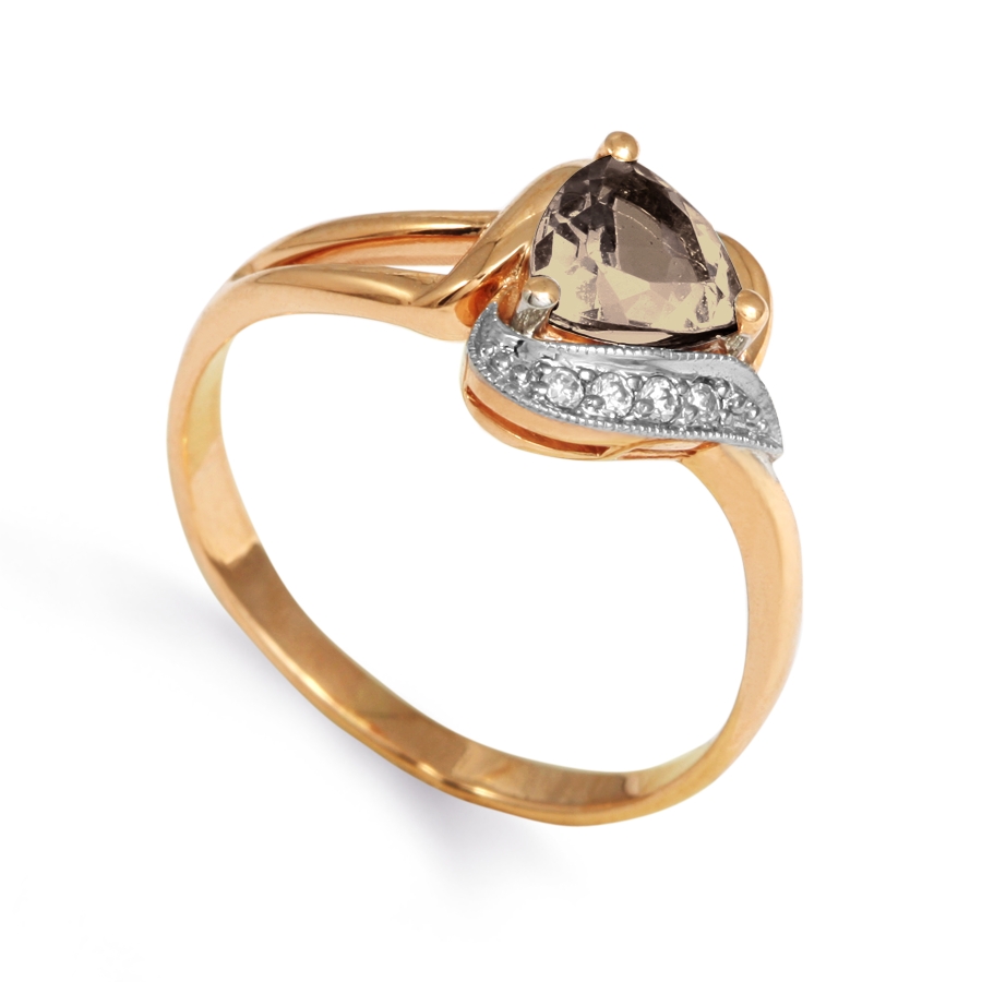 Кольцо с раухтопазом и фианитами Линии Любви, Кольцо Т143011861
Кольцо с раухтопазом и фианитами Линии Любви, Кольцо Т143011861