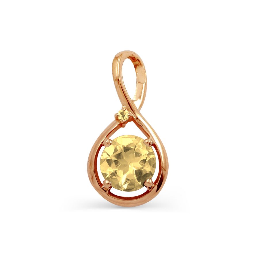 Подвеска с цитринами Линии Любви 
Подвеска с цитринами Линии Любви