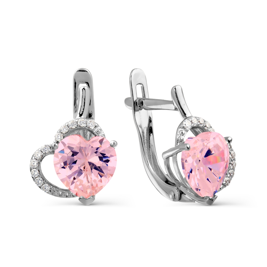 Серьги с фианитами Линии Любви, Серьги Т307027675-01 
Серьги с фианитами Линии Любви, Серьги Т307027675-01