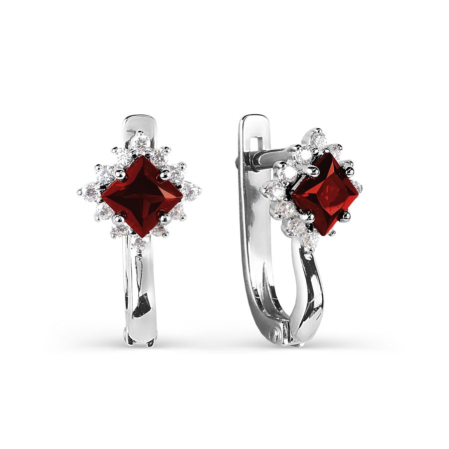 Серьги с гранатами и фианитами Линии Любви, Серьги Т303026169
Серьги с гранатами и фианитами Линии Любви, Серьги Т303026169