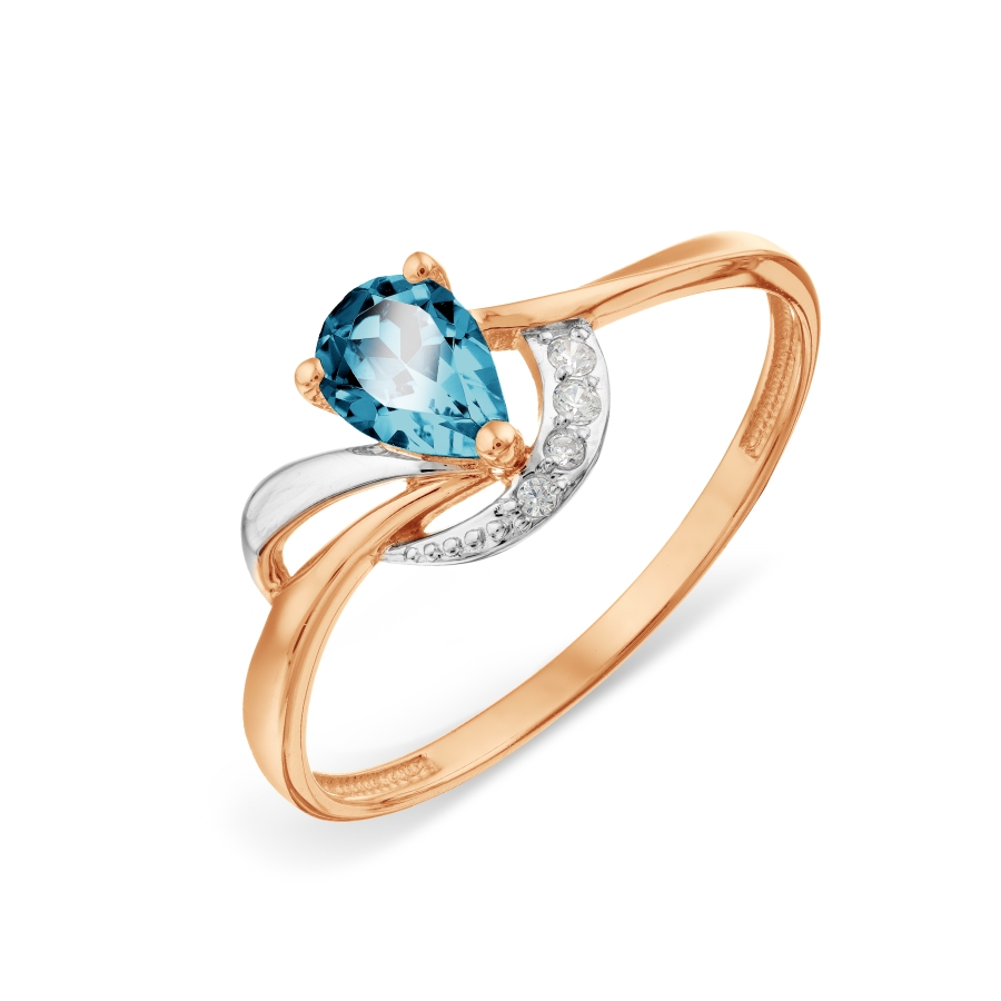 Кольцо с топазом и фианитами Линии Любви, Кольцо Т143019123-01
Кольцо с топазом и фианитами Линии Любви, Кольцо Т143019123-01