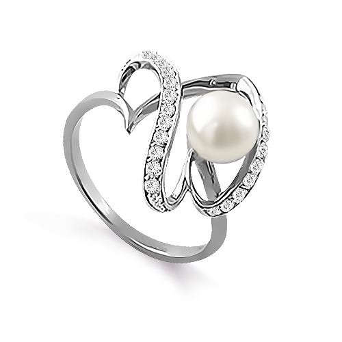 Кольцо с жемчугом и фианитами Линии Любви
Кольцо с жемчугом и фианитами Линии Любви