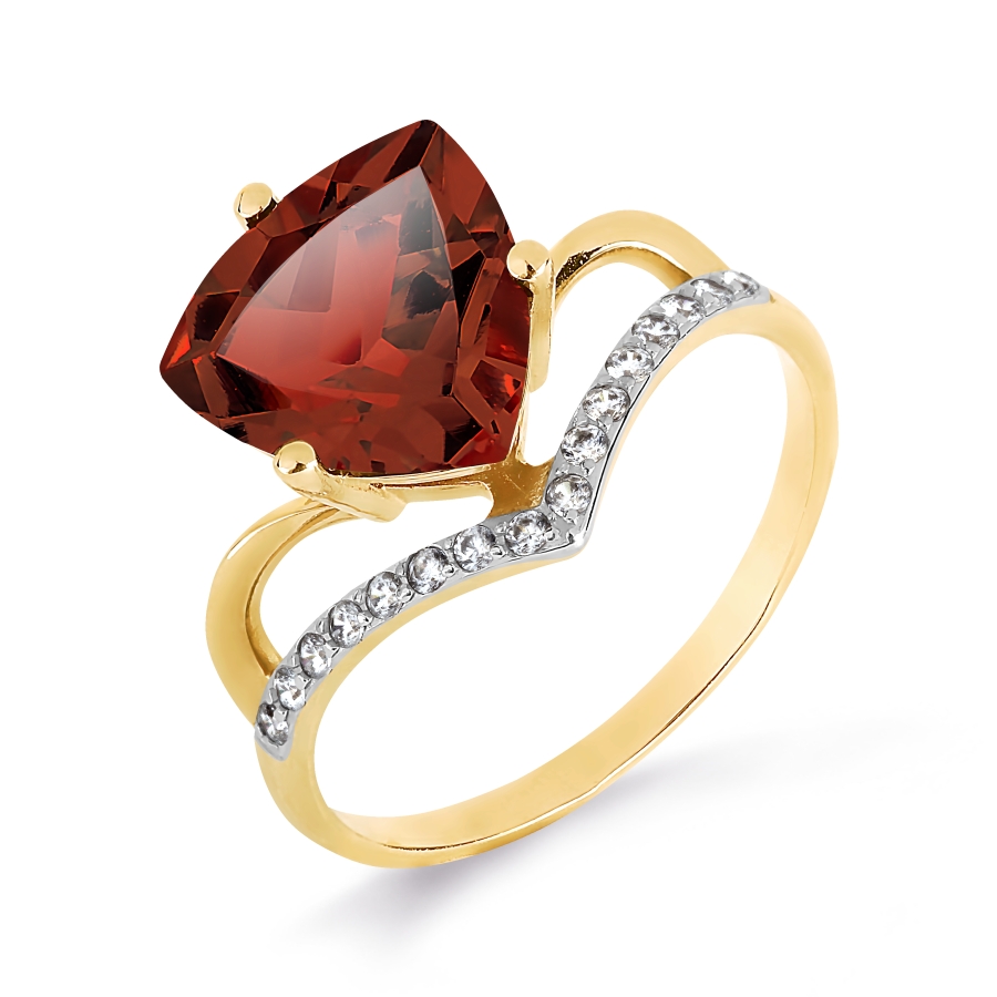 Кольцо с гранатом и фианитами Линии Любви
Кольцо с гранатом и фианитами Линии Любви