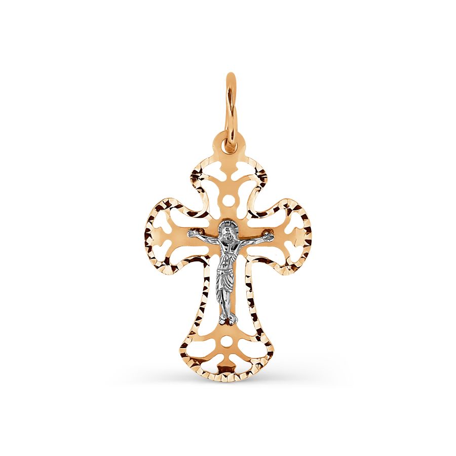 Крестик из красного золота Линии Любви, Крестики Т13066678 
Крестик из красного золота Линии Любви, Крестики Т13066678