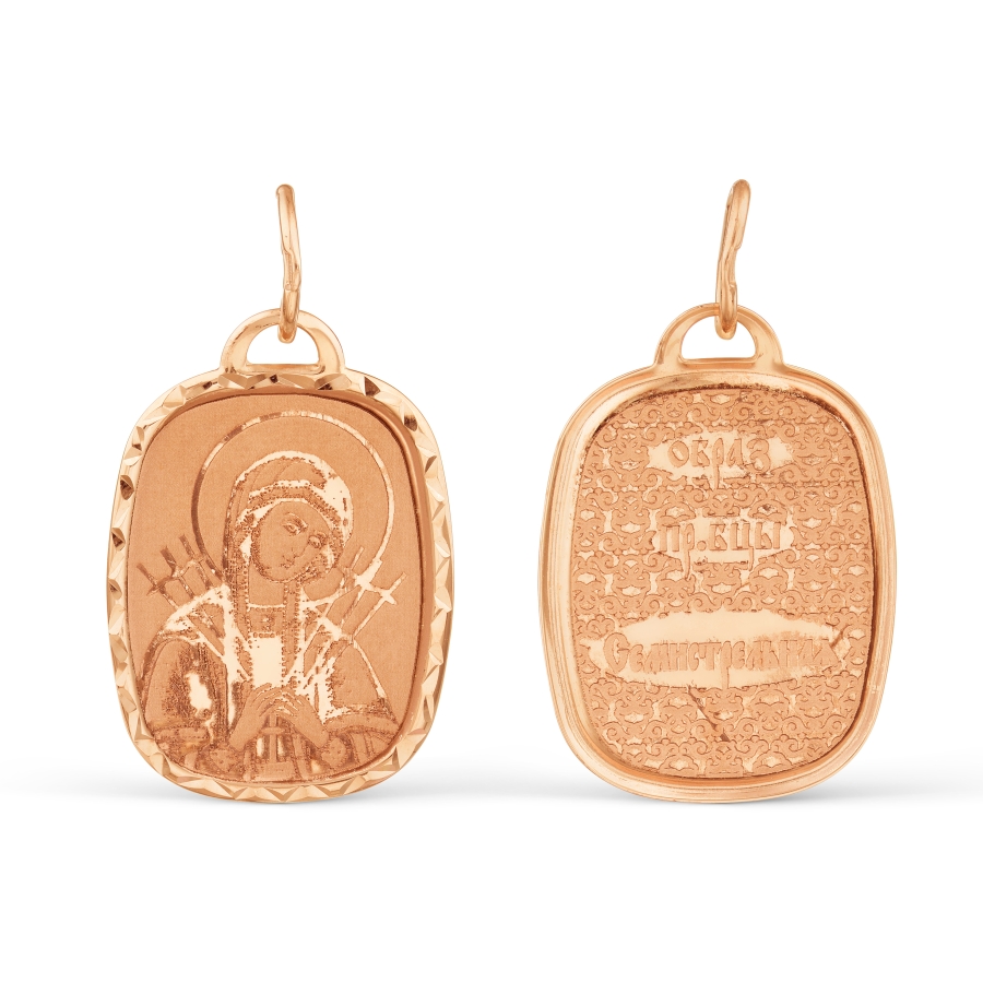 Иконка из красного золота Линии Любви, Иконки Т100432358 
Иконка из красного золота Линии Любви, Иконки Т100432358