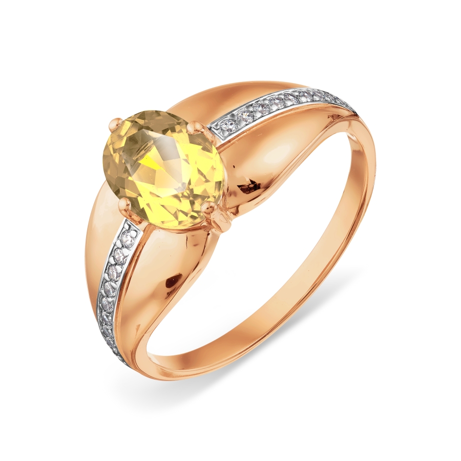 Кольцо с цитрином и фианитами Линии Любви, Кольцо Т147018201
Кольцо с цитрином и фианитами Линии Любви, Кольцо Т147018201