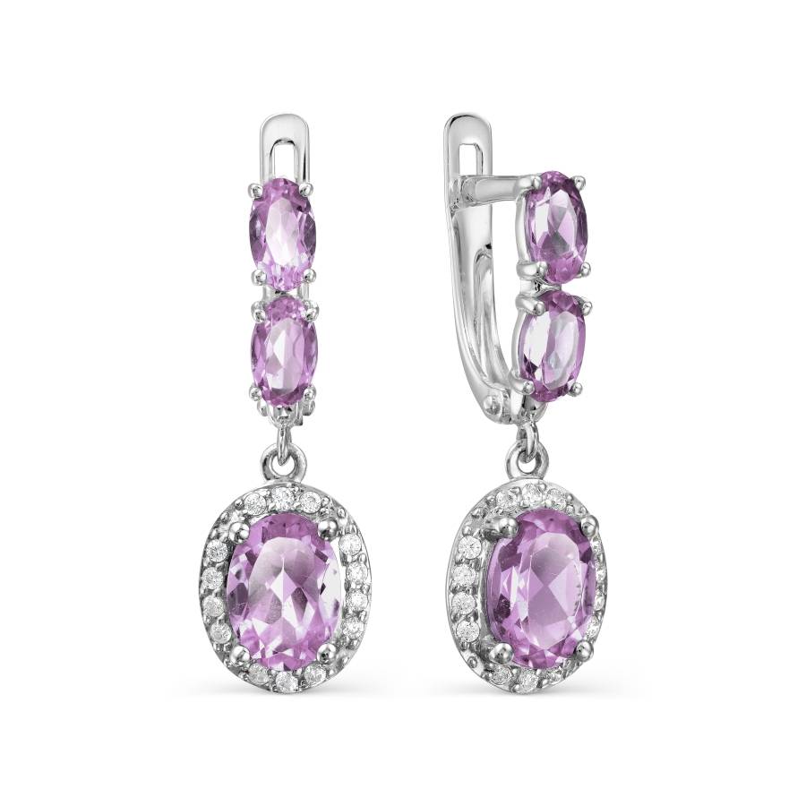 Серьги с аметистами и фианитами Линии Любви
Серьги с аметистами и фианитами Линии Любви