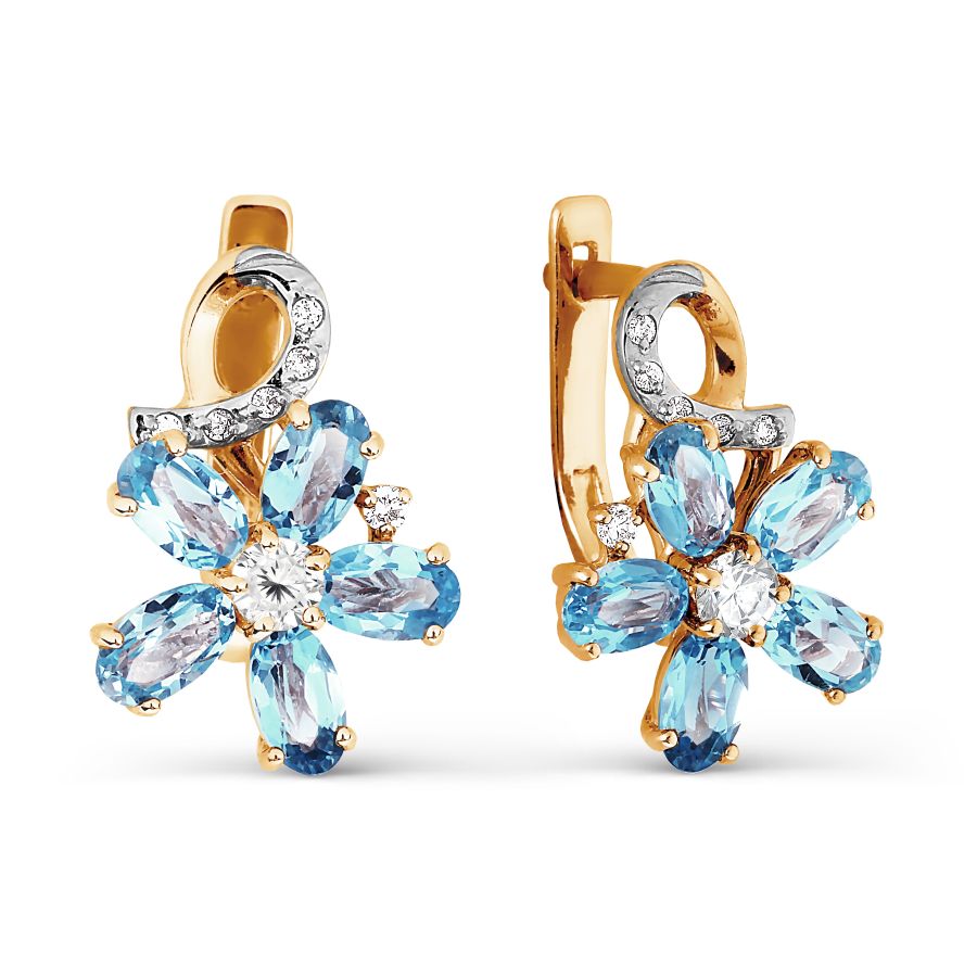 Серьги с топазами и фианитами Линии Любви, Серьги Т113026756
Серьги с топазами и фианитами Линии Любви, Серьги Т113026756