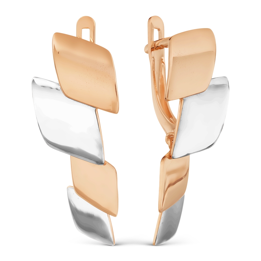 Серьги из красного золота Линии Любви, Серьги Т140028922 
Серьги из красного золота Линии Любви, Серьги Т140028922