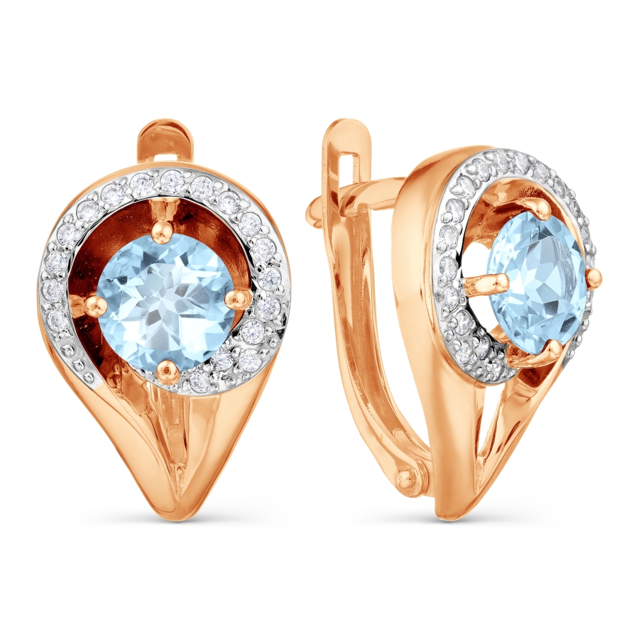 Серьги с топазами и фианитами Линии Любви
Серьги с топазами и фианитами Линии Любви