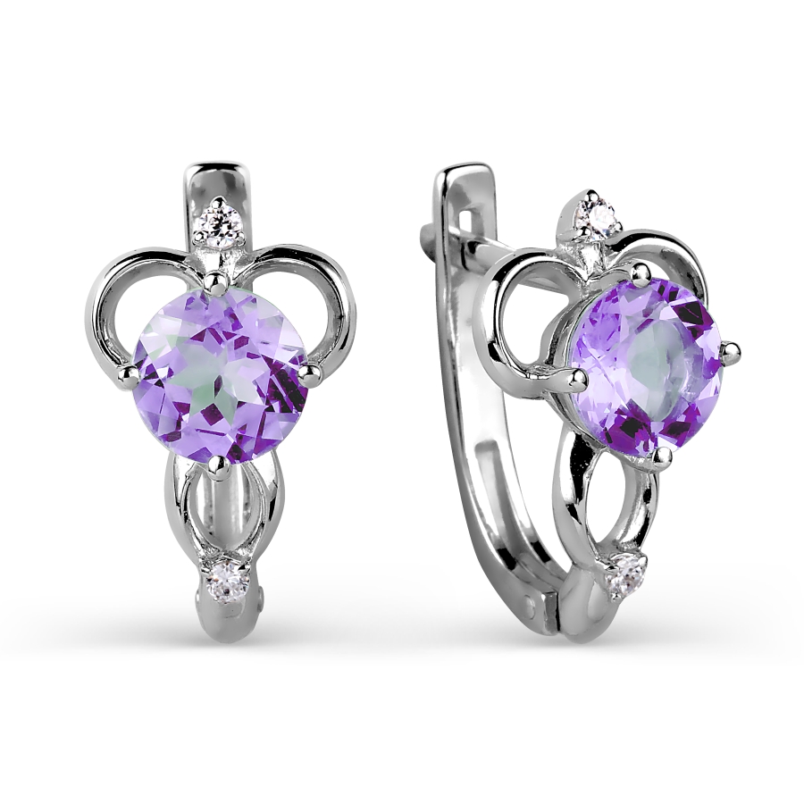 Серьги с аметистами и фианитами Линии Любви, Серьги Т303025934
Серьги с аметистами и фианитами Линии Любви, Серьги Т303025934