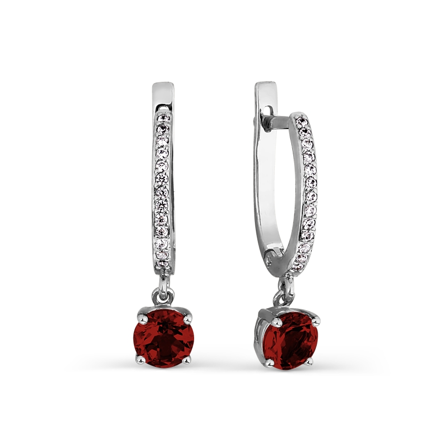 Серьги с гранатами и фианитами Линии Любви, Серьги Т303026724-01
Серьги с гранатами и фианитами Линии Любви, Серьги Т303026724-01