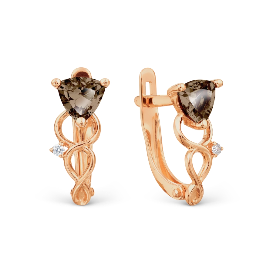 Серьги с раухтопазами и фианитами Линии Любви, Серьги Т103028352
Серьги с раухтопазами и фианитами Линии Любви, Серьги Т103028352