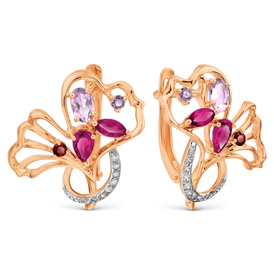 Серьги с аметистами, гранатами, родолитами и фианитами Линии Любви, Серьги Т147028476-01
Серьги с аметистами, гранатами, родолитами и фианитами Линии Любви, Серьги Т147028476-01