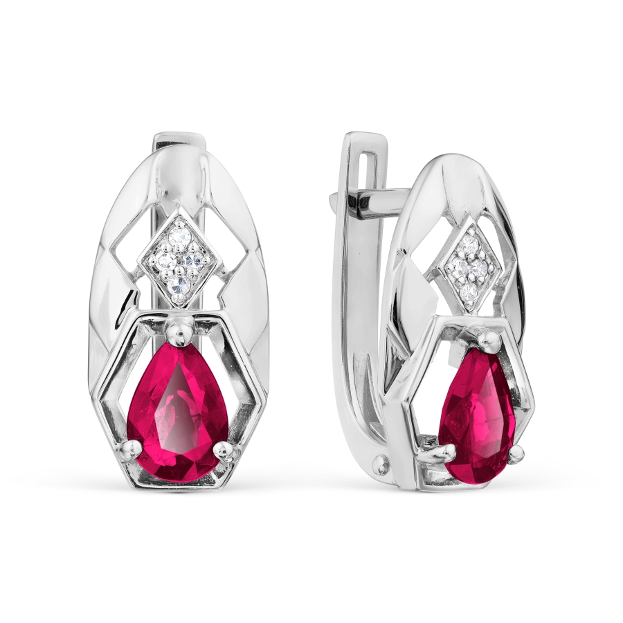 Серьги с рубинами и бриллиантами Линии Любви 
Серьги с рубинами и бриллиантами Линии Любви