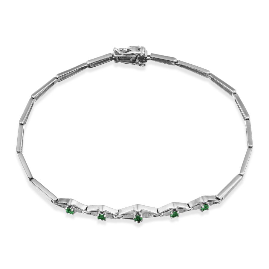 Браслет с изумрудами Линии Любви, Браслет Т30110404-17-01 
Браслет с изумрудами Линии Любви, Браслет Т30110404-17-01