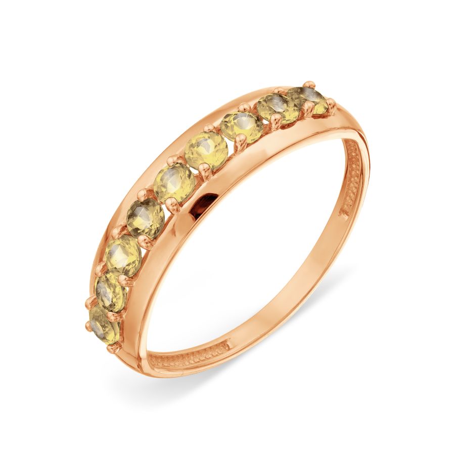 Кольцо с цитринами Линии Любви, Кольцо Т101018863 
Кольцо с цитринами Линии Любви, Кольцо Т101018863