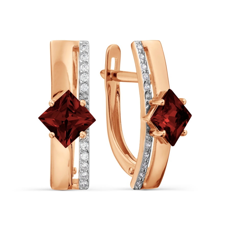 Серьги с гранатами и фианитами Линии Любви
Серьги с гранатами и фианитами Линии Любви