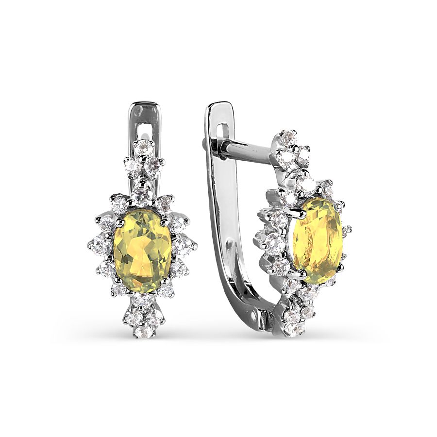 Серьги с цитринами и фианитами Линии Любви
Серьги с цитринами и фианитами Линии Любви