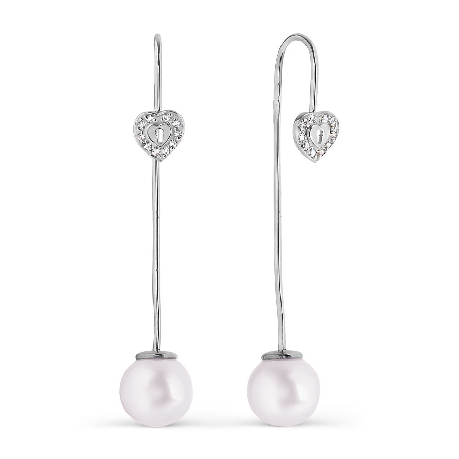 Серьги с жемчугом и фианитами Линии Любви, Серьги Т308027523
Серьги с жемчугом и фианитами Линии Любви, Серьги Т308027523