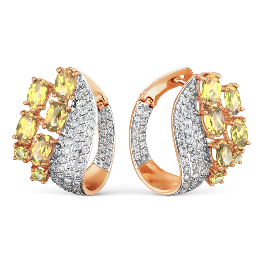 Серьги с цитринами и фианитами Линии Любви
Серьги с цитринами и фианитами Линии Любви