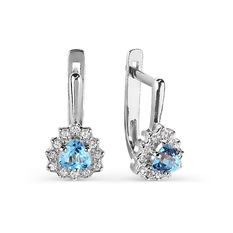 Серьги с топазами и фианитами Линии Любви, Серьги Т303026170
Серьги с топазами и фианитами Линии Любви, Серьги Т303026170