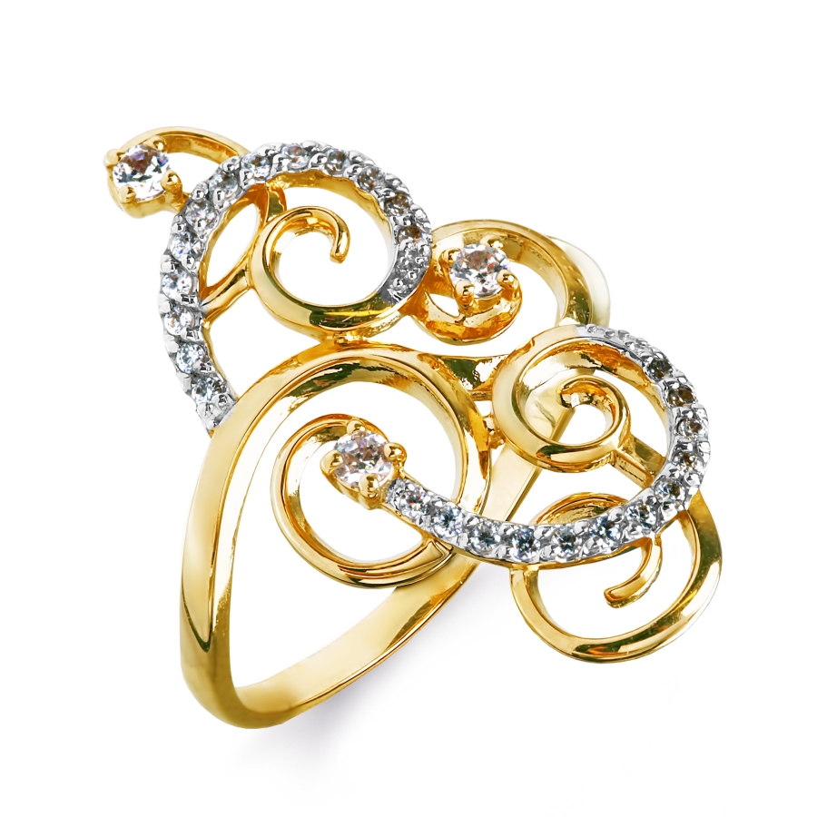 Кольцо с фианитами Линии Любви, Кольцо Т942014704 
Кольцо с фианитами Линии Любви, Кольцо Т942014704