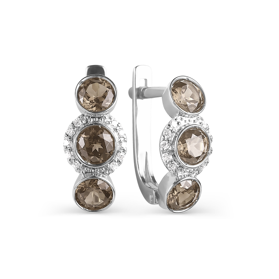 Серьги с раухтопазами и фианитами Линии Любви, Серьги Т303026063
Серьги с раухтопазами и фианитами Линии Любви, Серьги Т303026063