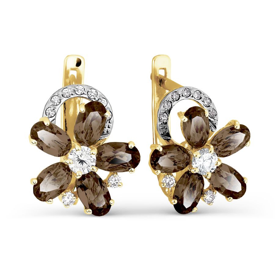 Серьги с раухтопазами и фианитами Линии Любви, Серьги Т993026758
Серьги с раухтопазами и фианитами Линии Любви, Серьги Т993026758