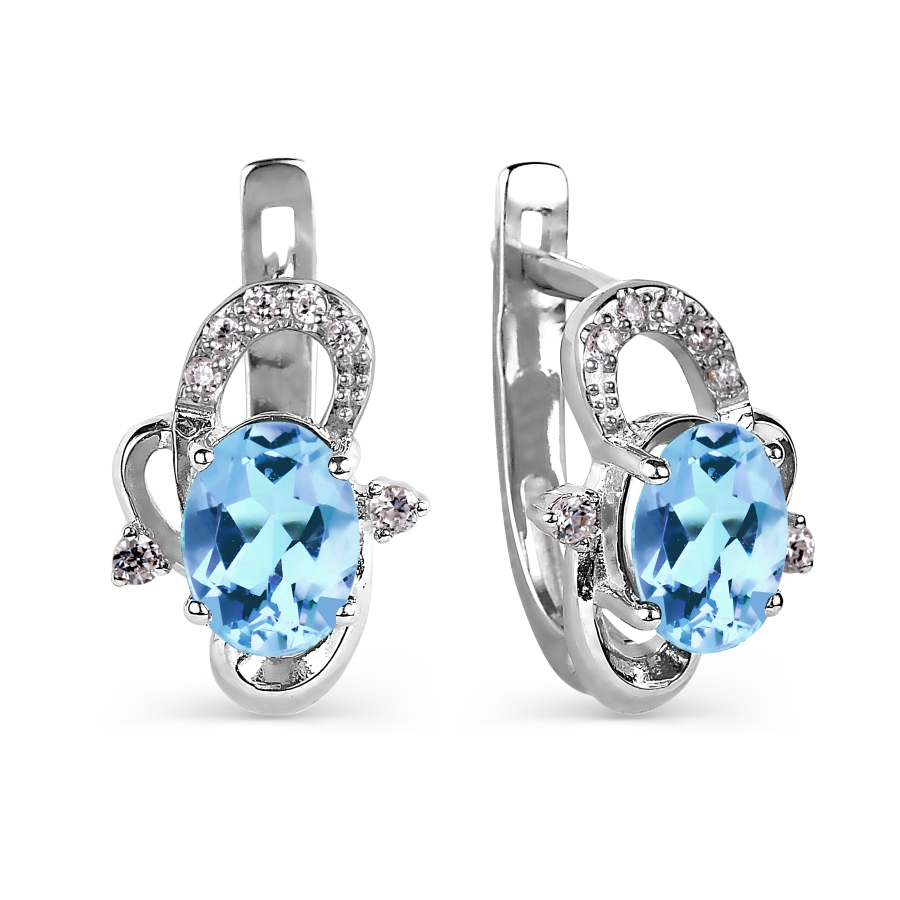 Серьги с топазами и фианитами Линии Любви, Серьги Т303025926
Серьги с топазами и фианитами Линии Любви, Серьги Т303025926