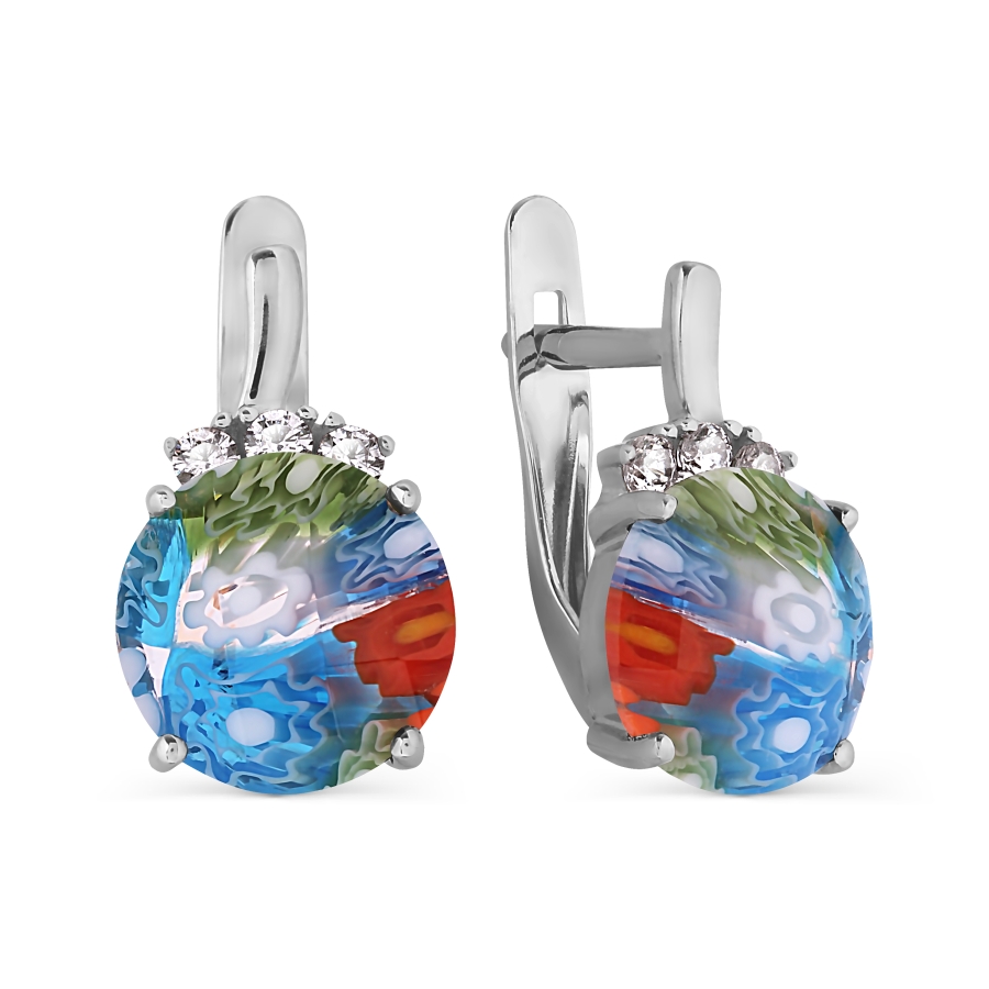 Серьги с ювелирным стеклом и фианитами Линии Любви
Серьги с ювелирным стеклом и фианитами Линии Любви