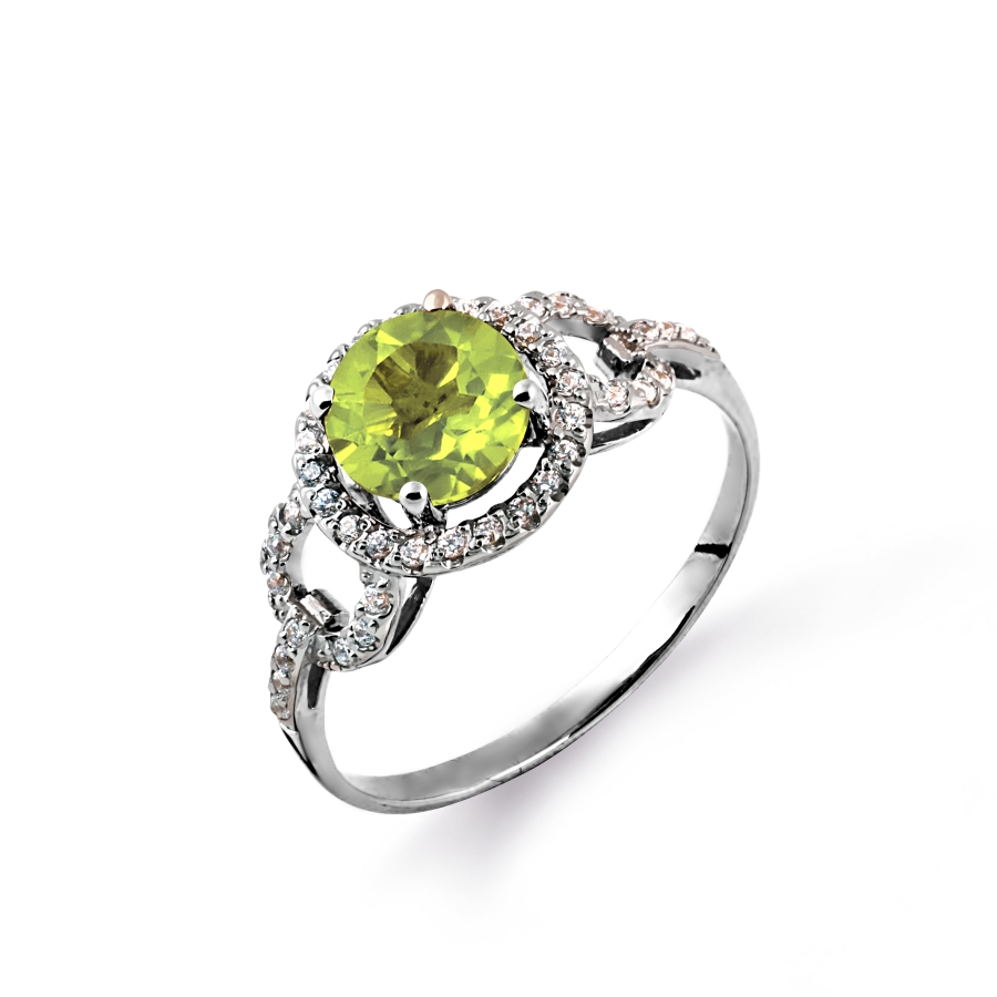 Кольцо с хризолитом и фианитами Линии Любви, Кольцо Т303014591
Кольцо с хризолитом и фианитами Линии Любви, Кольцо Т303014591