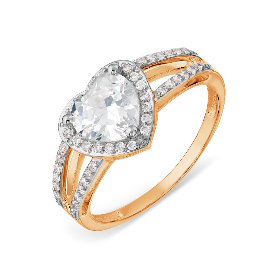 Кольцо с топазом Swarovski и бриллиантами Линии Любви, Кольцо Т146017725 
Кольцо с топазом Swarovski и бриллиантами Линии Любви, Кольцо Т146017725