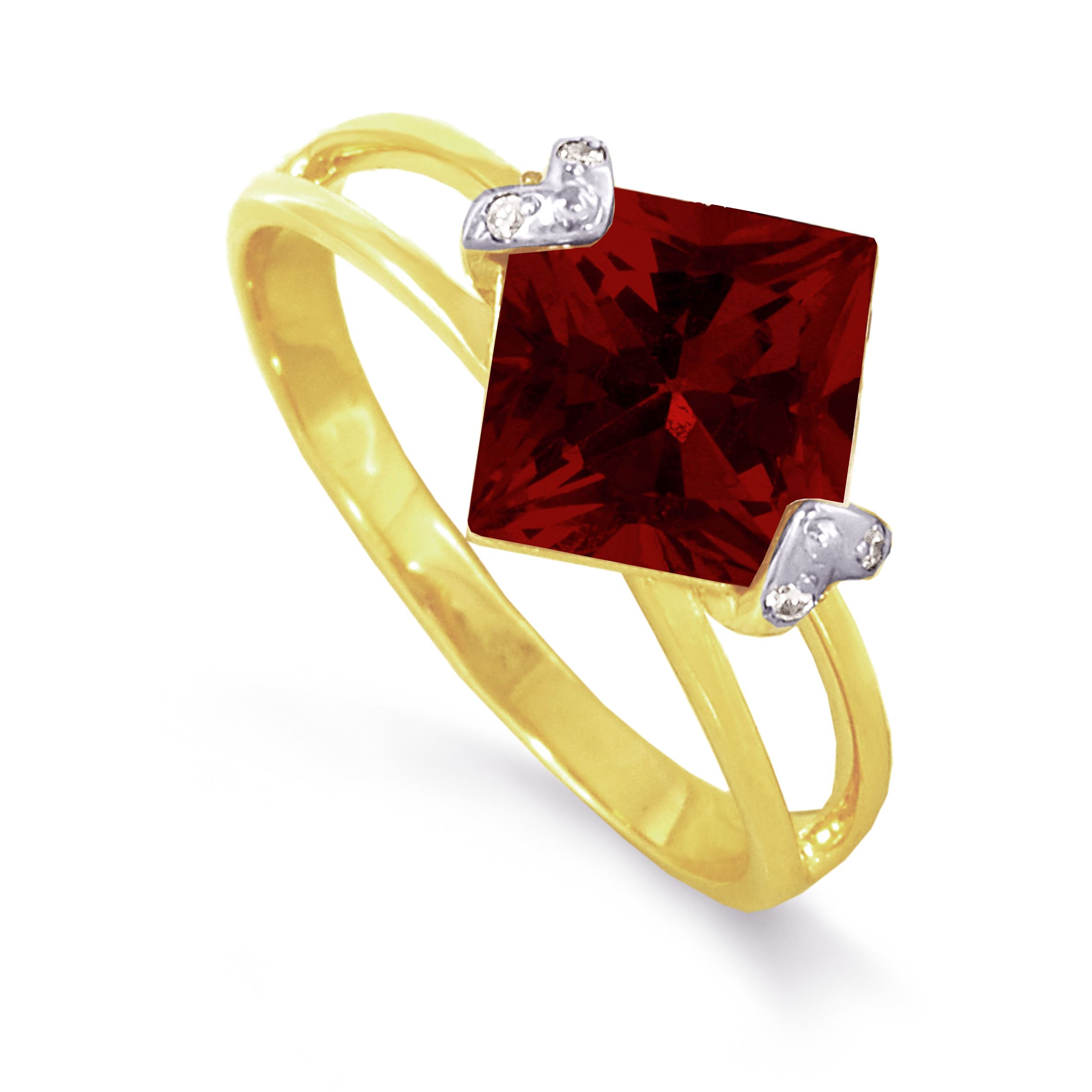 Кольцо с гранатом и фианитами Линии Любви, Кольцо Т943012648 
Кольцо с гранатом и фианитами Линии Любви, Кольцо Т943012648