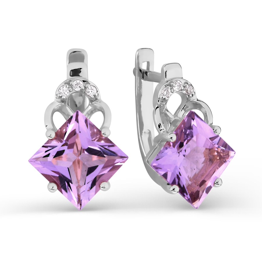 Серьги с аметистами и фианитами Линии Любви
Серьги с аметистами и фианитами Линии Любви