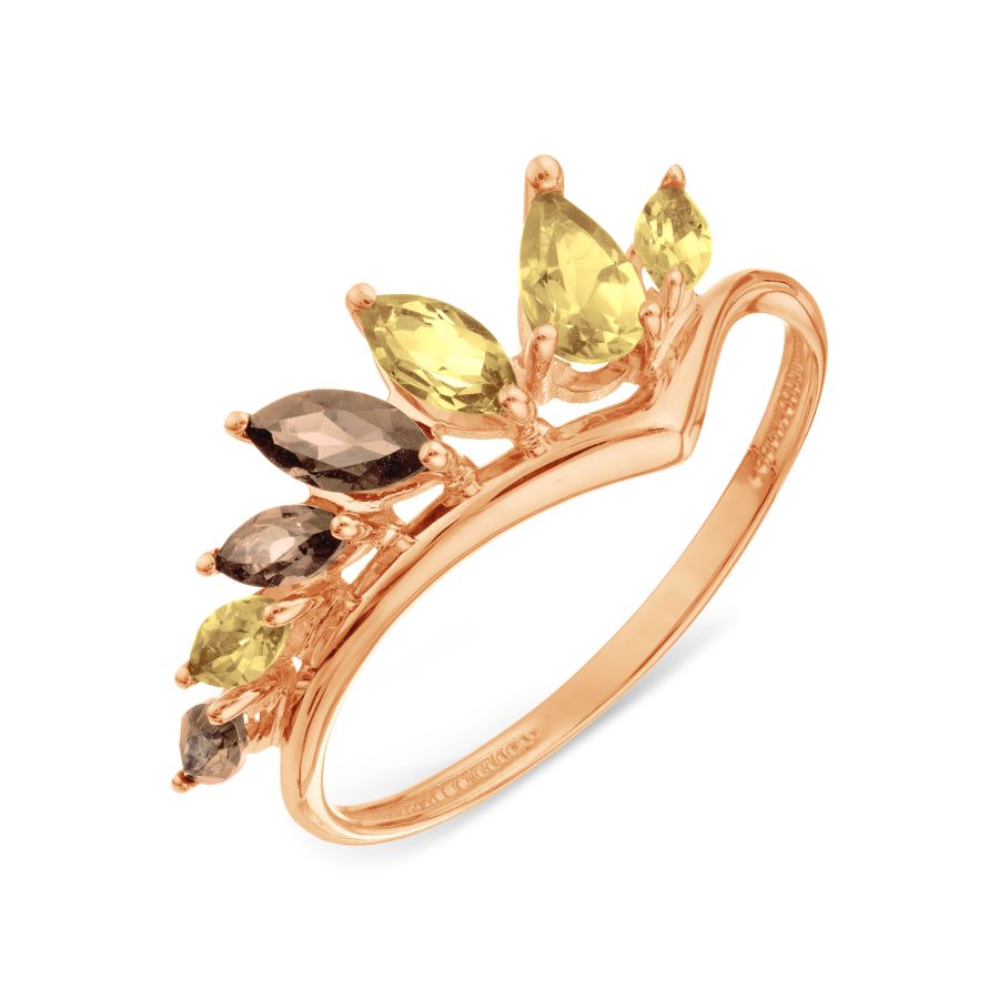 Кольцо с раухтопазами и цитринами Линии Любви, Кольцо Т101018881
Кольцо с раухтопазами и цитринами Линии Любви, Кольцо Т101018881