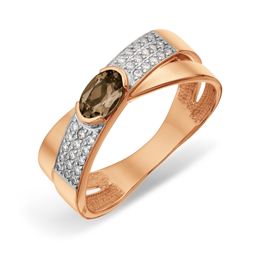 Кольцо с раухтопазом и фианитами Линии Любви, Кольцо Т147018023
Кольцо с раухтопазом и фианитами Линии Любви, Кольцо Т147018023