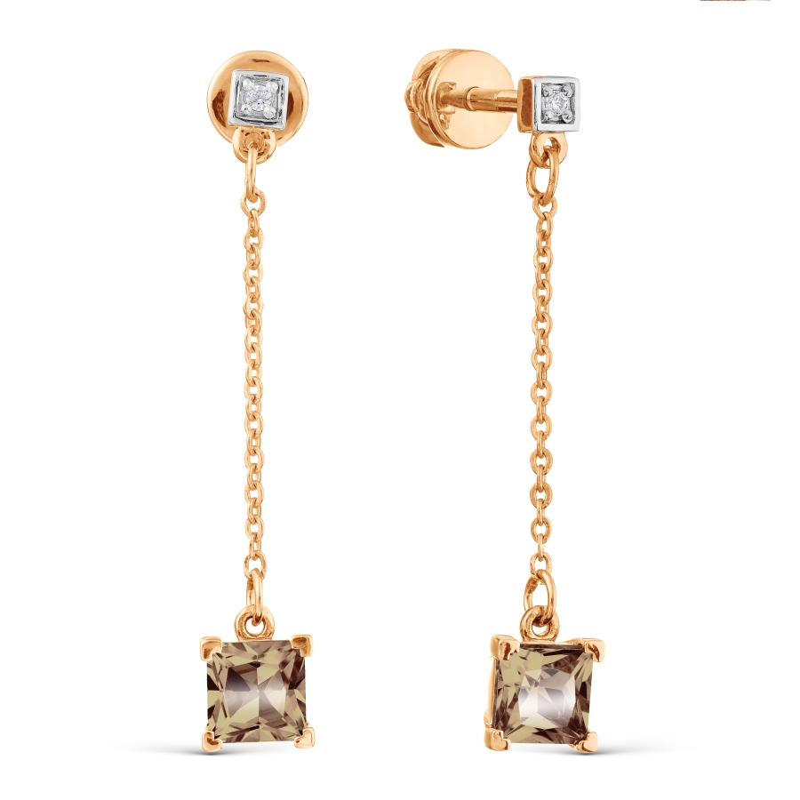 Серьги с раухтопазами и фианитами Линии Любви, Серьги Т143029971
Серьги с раухтопазами и фианитами Линии Любви, Серьги Т143029971