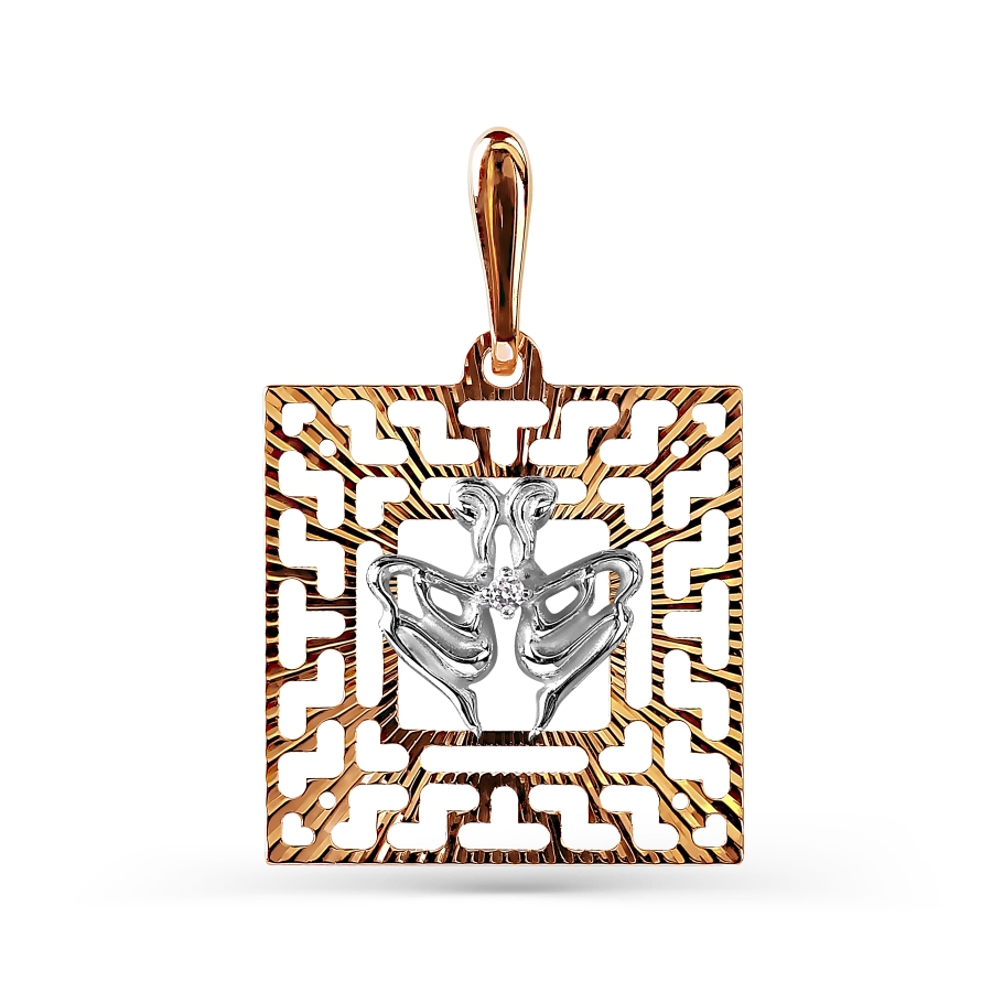 Подвеска с фианитом Линии Любви, Подвески и кулоны Т132633746 
Подвеска с фианитом Линии Любви, Подвески и кулоны Т132633746