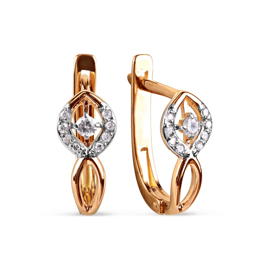 Серьги с бриллиантами Линии Любви, Серьги Т141025920 
Серьги с бриллиантами Линии Любви, Серьги Т141025920