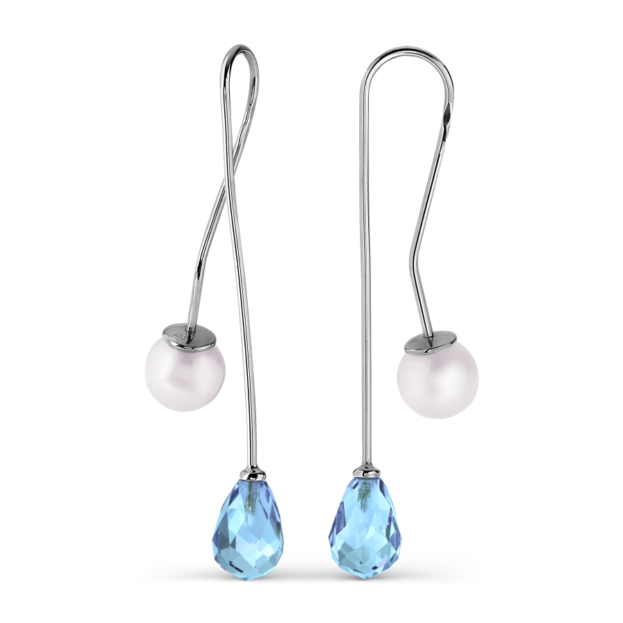 Серьги с жемчугом и топазами Линии Любви, Серьги Т303027529-02
Серьги с жемчугом и топазами Линии Любви, Серьги Т303027529-02