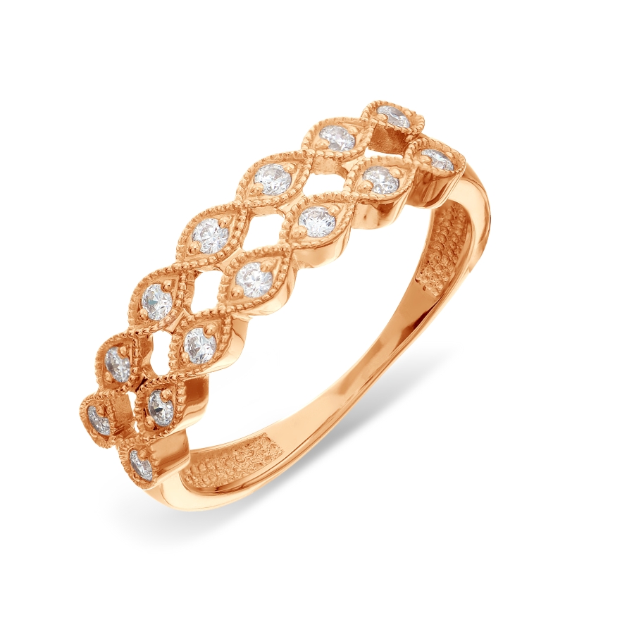 Кольцо с фианитами Линии Любви, Кольцо Т102017985 
Кольцо с фианитами Линии Любви, Кольцо Т102017985