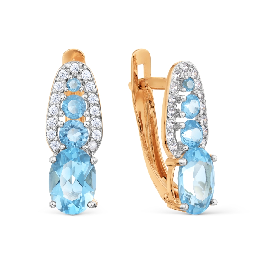 Серьги с топазами и фианитами Линии Любви, Серьги Т147029919
Серьги с топазами и фианитами Линии Любви, Серьги Т147029919