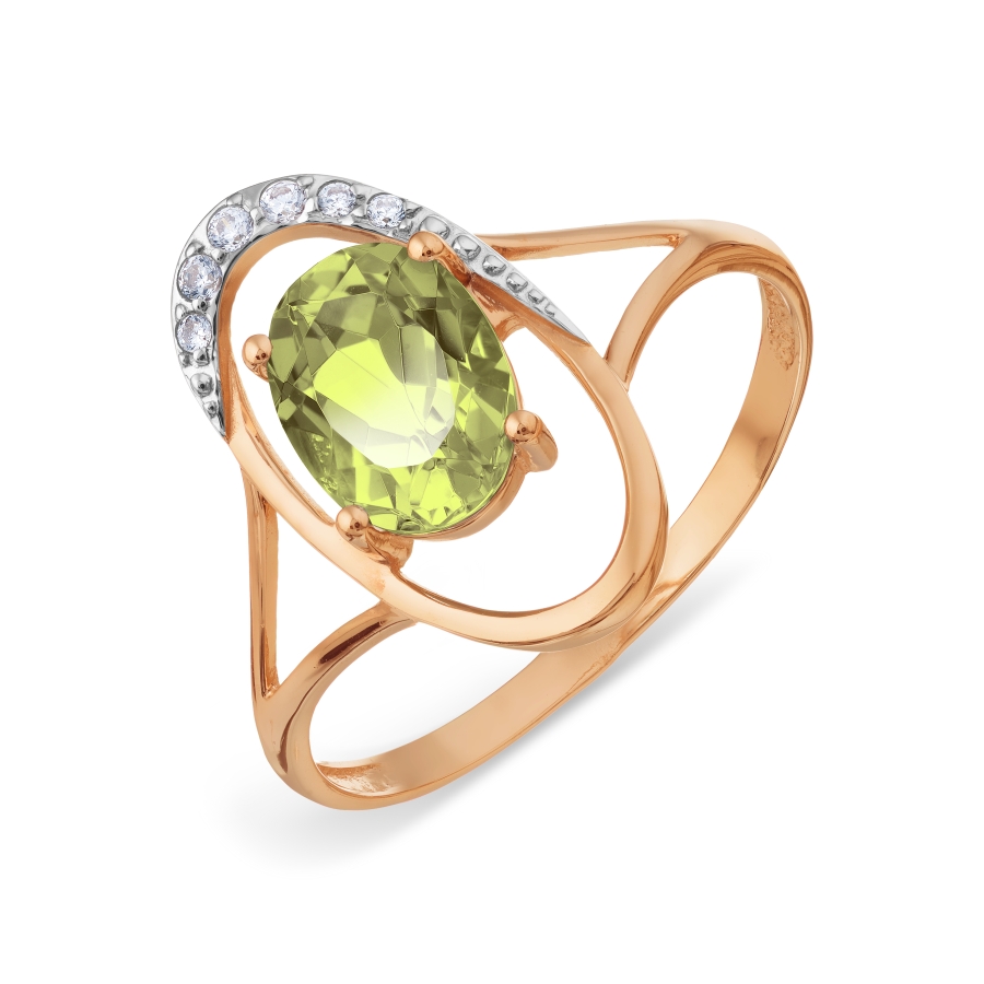 Кольцо с хризолитом и фианитами Линии Любви, Кольцо Т147018534
Кольцо с хризолитом и фианитами Линии Любви, Кольцо Т147018534