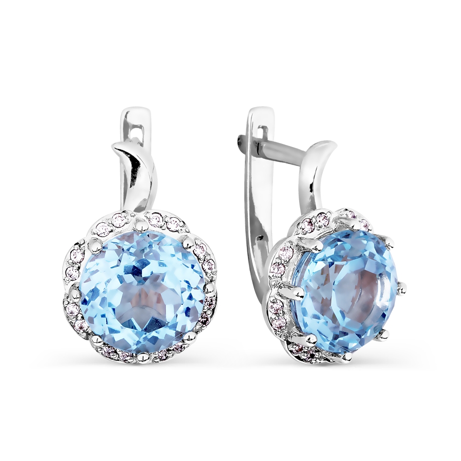 Серьги с топазами и фианитами Линии Любви, Серьги Т703026622
Серьги с топазами и фианитами Линии Любви, Серьги Т703026622